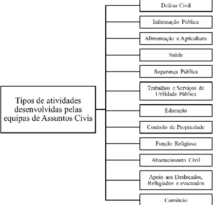 Figura 3 - Tipos de atividades de AssCiv  Fonte: (IAEM, 1976, p. 33) 