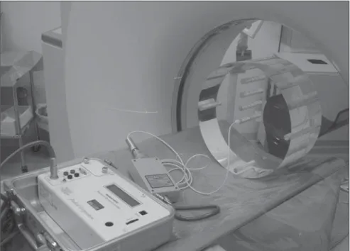 Figure 1 shows the assembly for absorbed dose measurement for the standard body phantom.