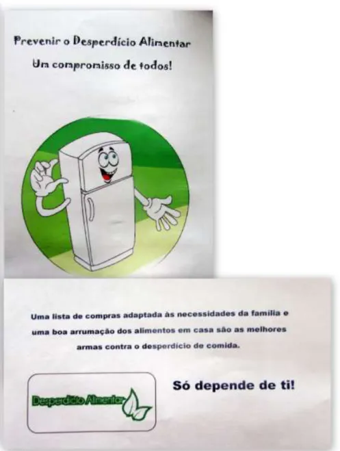 Figura 8 - Folheto para organização do frigorífico