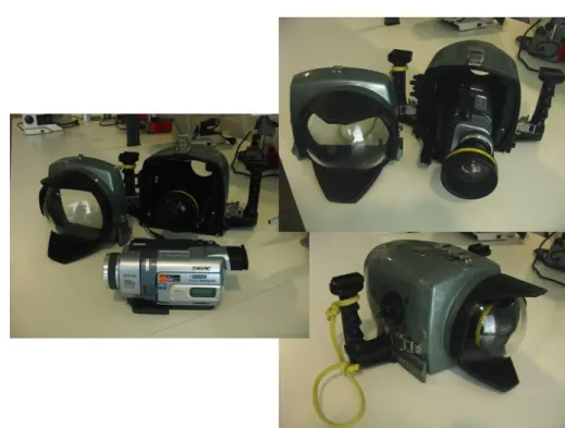Figure 4 – Digital Camera and corresponding underwater-proof casing used in the dives
