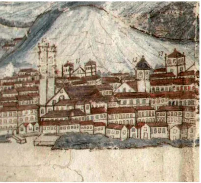 Fig. 1 - Vista da Cidade de Ponta Delgada (pormenor), c. 1783 1 .