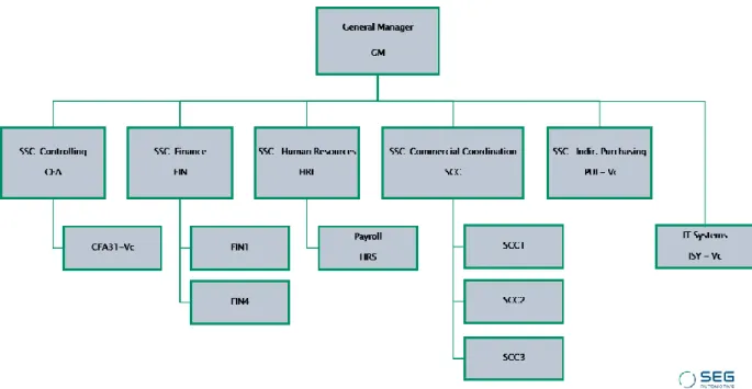 Figura 7: Estrutura organizacional da SEG Automotive Portugal 