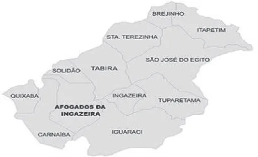 Figura 1. Mapa de Saúde da X GERES, Pernambuco, 2013