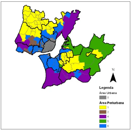 Figure 2: Final typology of periurban territories in LMA  