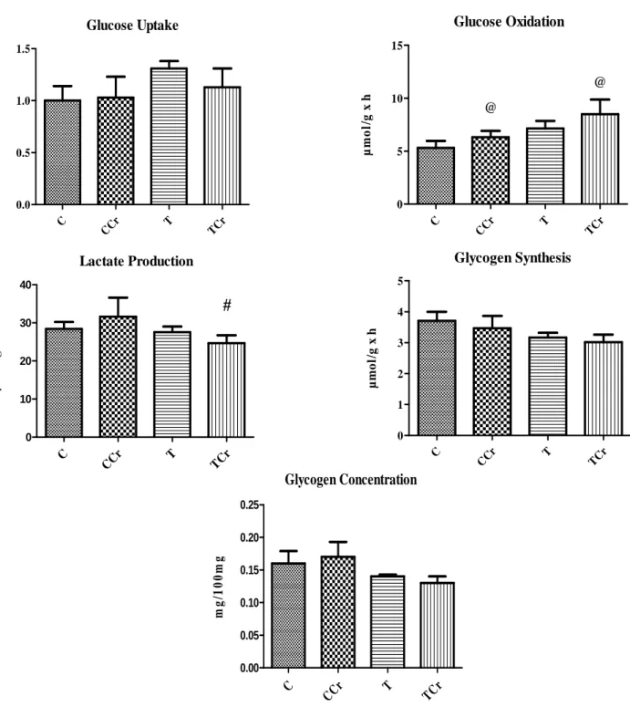 Table 2. Body mass gain (g), area under the curve of dietary intake (g/100 g rat x 4 weeks) and area under the curve of hydric intake (ml/100 g rat x 4 weeks) of the animals at the end of the experiment.