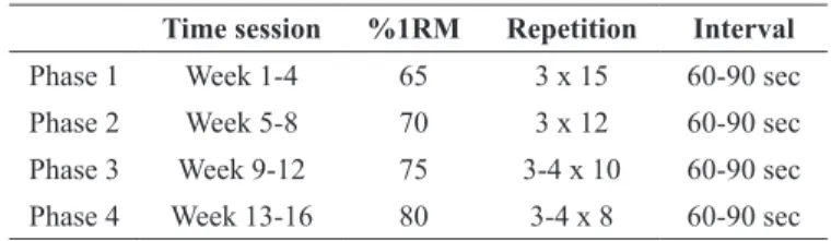 Table 2. Resistance training protocol.