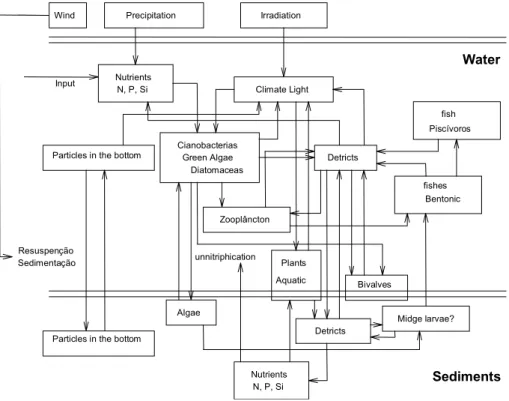 Figure 3. Environmental Model applied to Sete Cidades Lake 