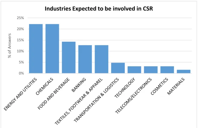 Figure 10 - 'what industries need to be involved the most in CSR'? 