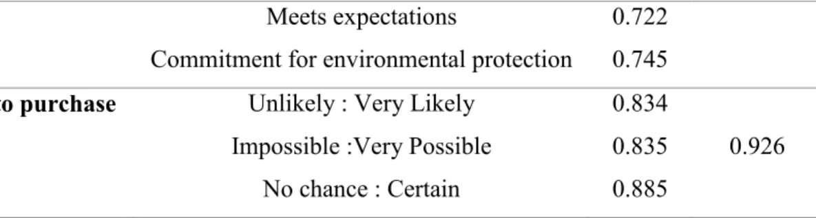 Table 10. Reliability Analysis 