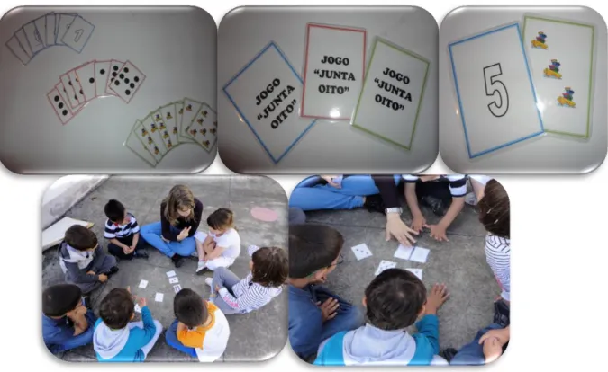 Figura 2: Reportagem fotográfica do jogo de cartas “Junta oito”. 