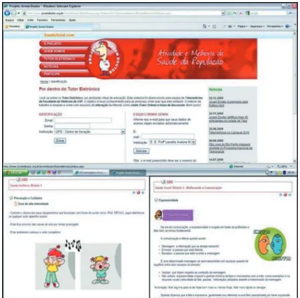 Figure 2- Virtual learning environment (Cybertutor) used in the Young Doctor Project