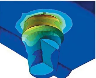 Figure 11- Von Mises stress (SEQV) in the metallic  infrastructure (Model 1)