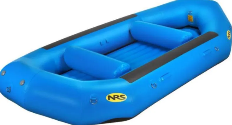 Figure 1 Standard Northwest River Supplies (NRS) raft. Image from https://www.nrs.com/product/1136/nrs- https://www.nrs.com/product/1136/nrs-otter-130-self-bailing-raft