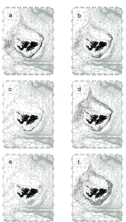 Fig. 9.  CPUEs of commercial species (cont’d). Dissostichus eleginoides in the finfish fishery (bottom trawls) (max 