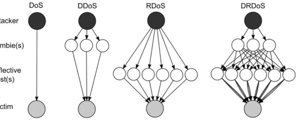 Figure 2.7: Behavior of different types of DoS attacks