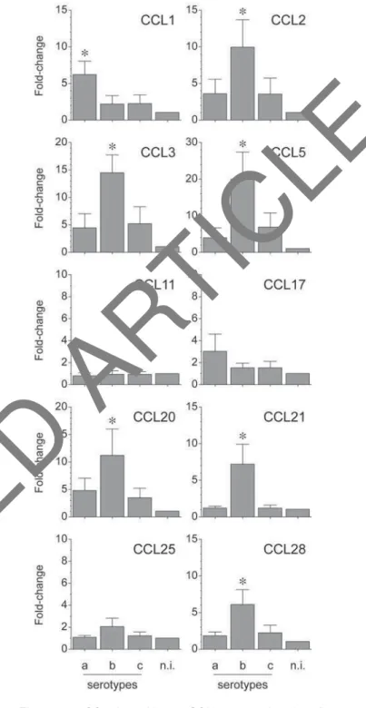 Figure 3- CC chemokines (CCL) expression by A. 