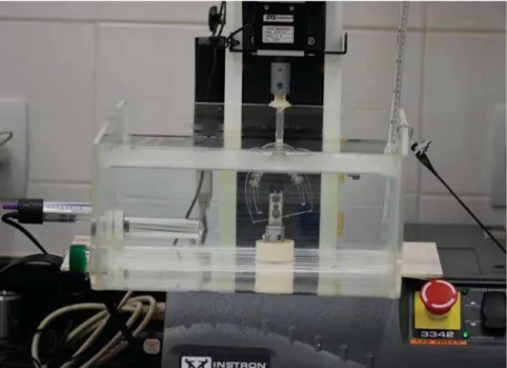 Figure 3- Instron universal testing machine used in this study, with a load cell of 10 N