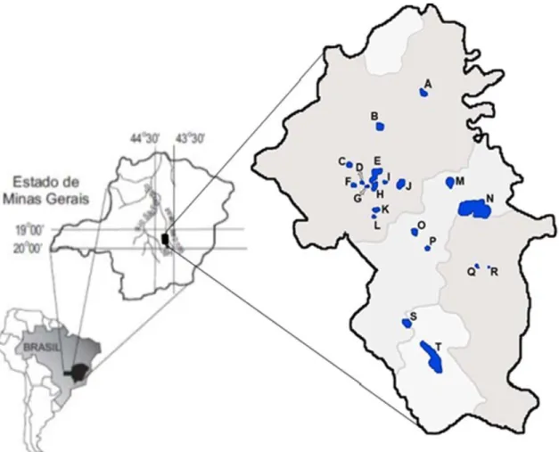 Figura 1: Localização da Área de Proteção Ambiental Carste de Lagoa Santa, Minas Gerais, 