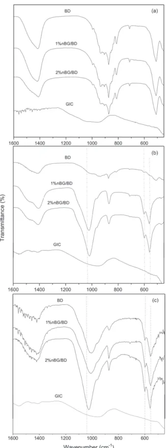 Figure 1-  X-ray diffraction analysis of set cements (a) showing  the  main  phases  present  [(  :  ZrO 2 ,  Baddeleyite;   :  Calcite,  CaCO 3 ; X: Calcium Silicate, Ca 3 SiO 5 ;    Portlandite, Ca(OH) 2 ] and  after three days (b) and seven days (c) o