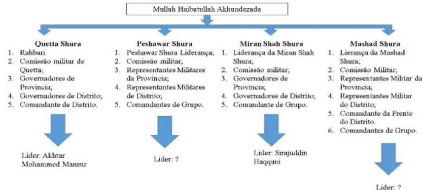 Figura nº5: Estrutura Taliban  Fonte: Elaboração Própria 