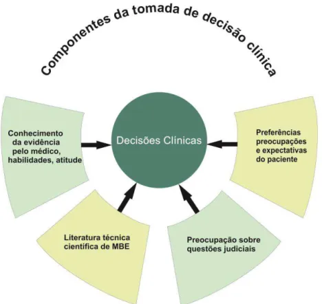 FIGURA 2 - Componentes da tomada de decisão clínica  Fonte: Bosi, 2012.