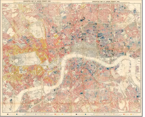 Figure 13 – Reproduction of the industrialist Charles Booth’s Descriptive Map of London Poverty  published in 1889.