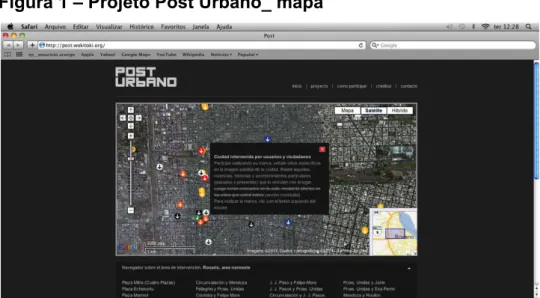 Figura 1 – Projeto Post Urbano_ mapa 