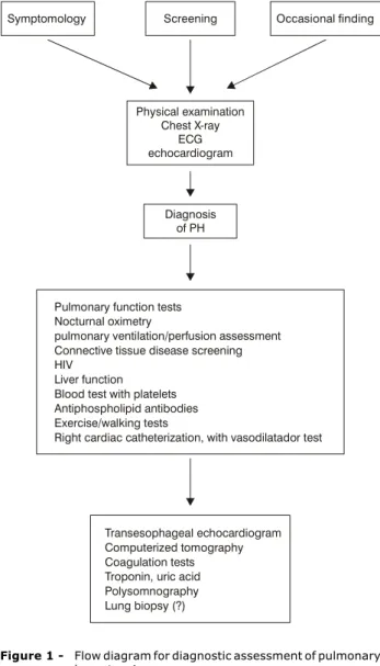 Figure 1 - Flow diagram for diagnostic assessment of pulmonary hypertension