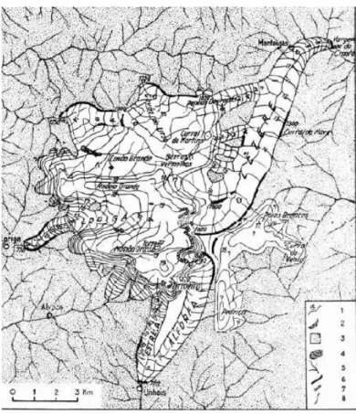 Fig. 9.Mapa da glaciação (Espinha, 2007) 