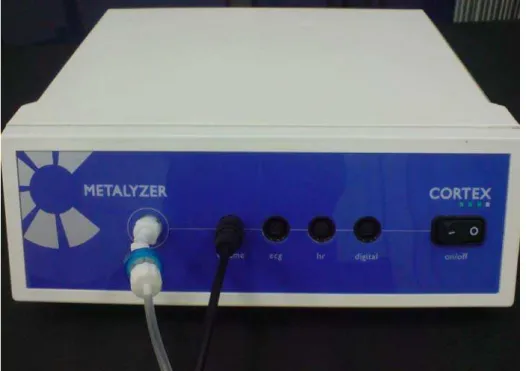 ILUSTRAÇÃO A:  Analisador de gases expirados - MetaLyzer® 3B Cortex – Leipzig,  Alemanha, 1998