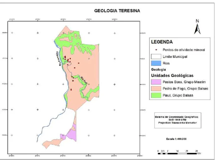 Figura 14 - Mapa geológico do município de Teresina-Piauí 