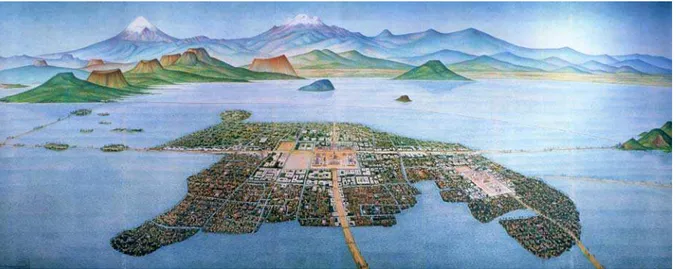 Figura 3.1.6.: Reconstituição de Tenochtitlán apresentada no Museu de Antropologia do México.