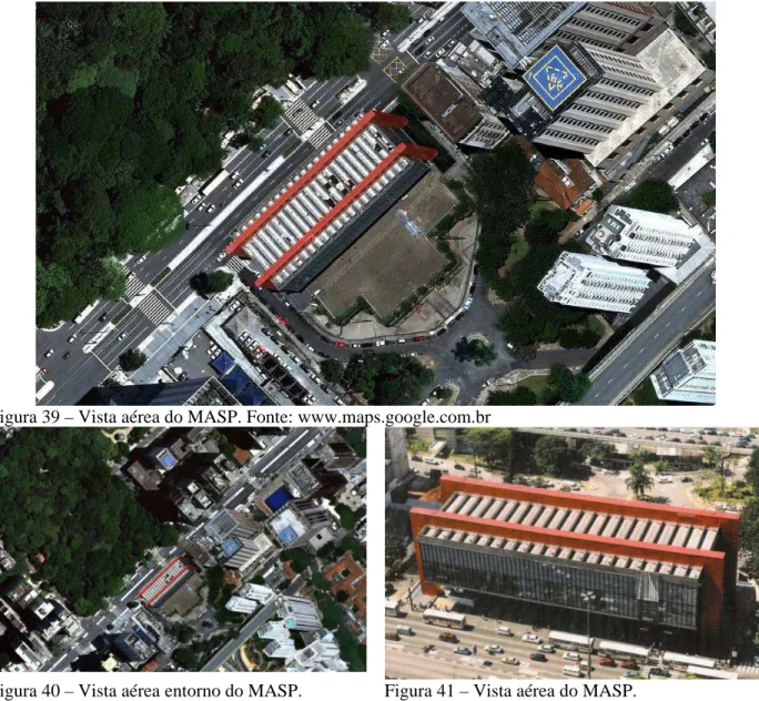 Figura 40 – Vista aérea entorno do MASP.   Fonte: www.maps.google.com.br  