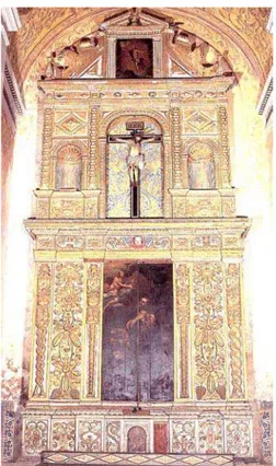 FIGURA 5- Altar do Santo Cristo ou dos Santos Mártires, aberto.  Fotografia: Francisco Portugal 