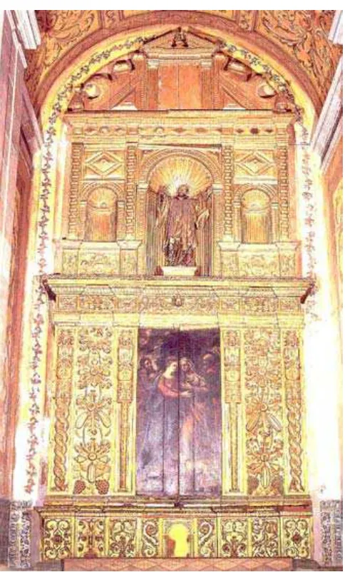 FIGURA 7- Altar de São Francisco de Régis ou das Santas Virgens Mártires, aberto.  Fotografia: Francisco Portugal