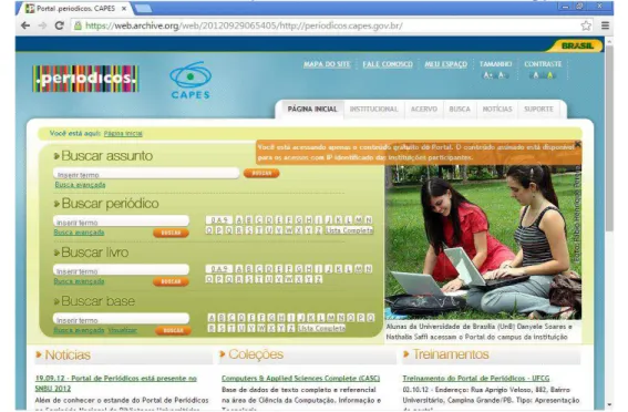 Figura 12  – Interface em 2012 – atualização da ferramenta de busca e inclusão da opção Buscar livro 