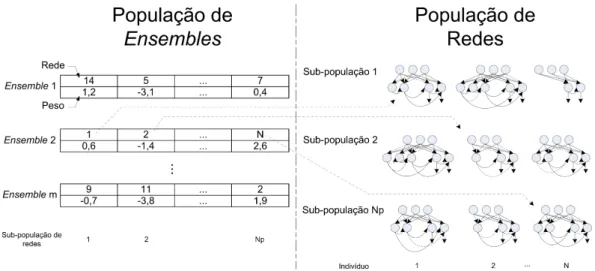 Figura 3.5: Níveis de evolução de uma máquina de comitê pela abordagem apre- apre-sentada por García-Pedrajas et al