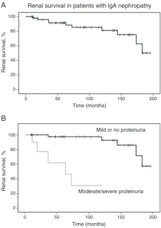 Figure 1 Renal survival in patients with IgA nephropathy.