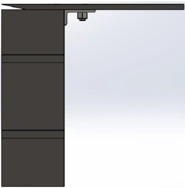 Figura 4.15 - Pormenor do alinhamento do gume da lâmina com a face posterior do punção móvel 