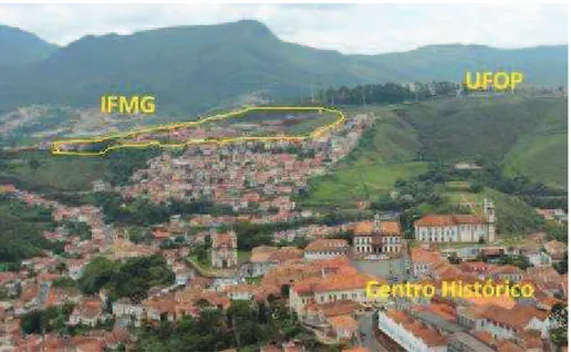 Figura 25 – Vista da cidade a partir do Mirante do bairro São Sebastião, com destaque para o 