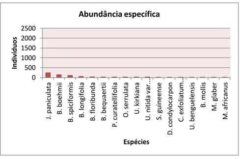 Figura  10  –  Curvas de  acumulação de espécie geradas no PAST para avaliação das parcelas  de 1.000 (A) e de 100 m 2  (B); a linha vermelha representa a curva de acumulação de espécies  e as linhas azuis os intervalos de confiança