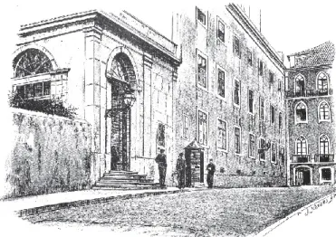 Figura 1. Edifício do Convento  de  São  Francisco  em  Lisboa  -  gravura  de  J.  Novaes  (Fonte: 