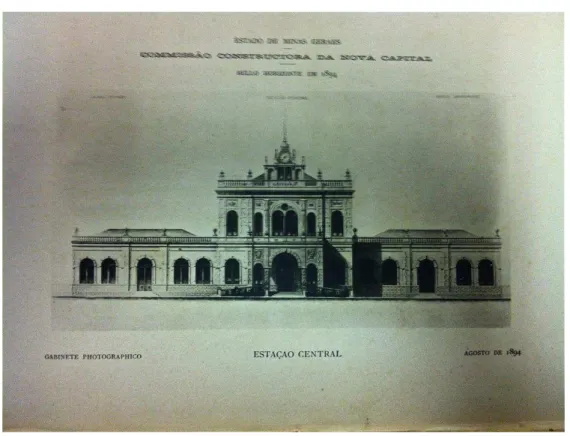Figura 14  – Projeto de José Verdussen e Edgard Coelho para a Estação Central, 1894   