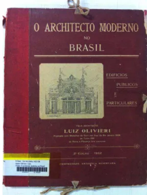 Figura 15  – Capa do Livro O Architecto Moderno no Brasil de Luiz Olivieri 