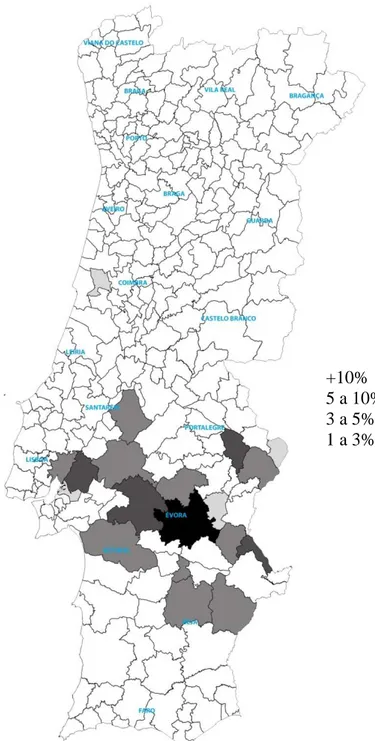 Figura 15 - Distribuição geográfica dos animais nascidos entre 2010 e 2012