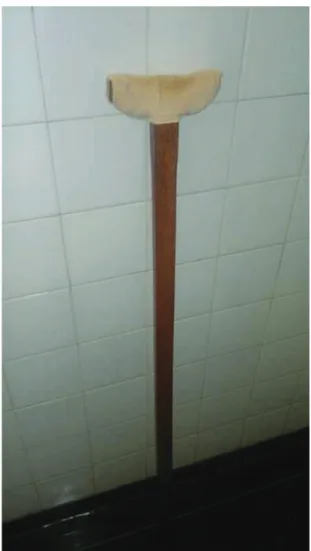 Figure 3. Improvised home-made crutch.