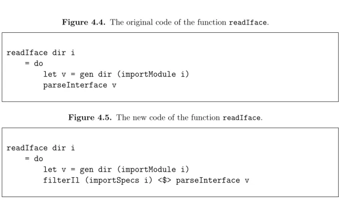 Figure 4.4. The original code of the function readIface.