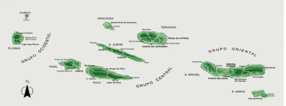 Figura 6. Mapa dos Açores 