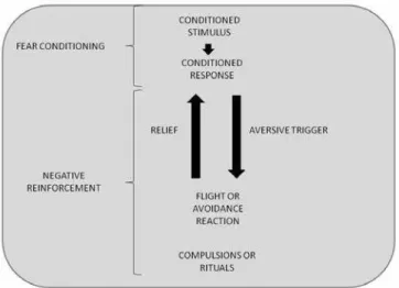 Figure 2. Schematic representation of the putative  maintenance mechanism of conditioned fear responses.