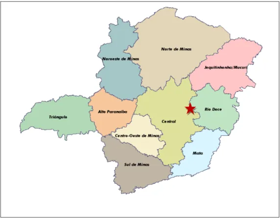 Figura 6: Mapa de localização da RI Fazenda Guarani em Minas Gerais. 
